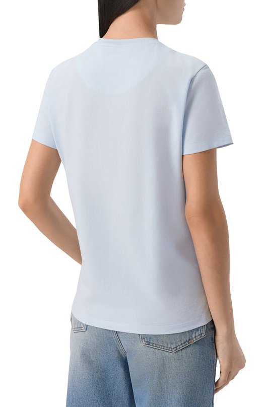 Хлопковая футболка Aeronautica Militare TS2490DJ00675 Голубой  TS2490DJ00675 Фото 4