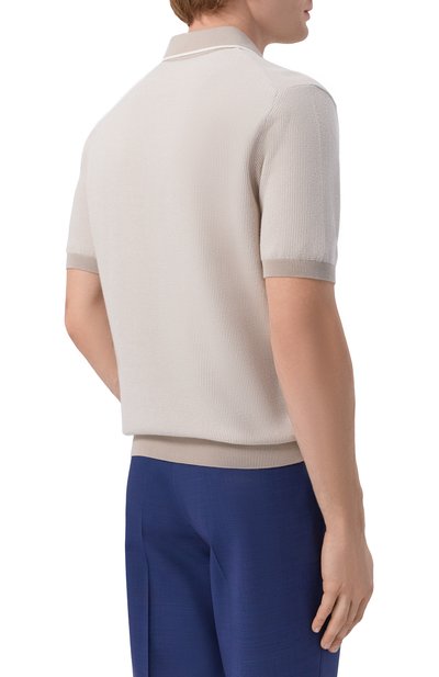 Хлопковое поло CORNELIANI бежевого цвета по цене 66050 руб., арт. 27M507/2725128, фото 4 Хлопковое поло CORNELIANI, арт. 27M507/2725128, фото 4