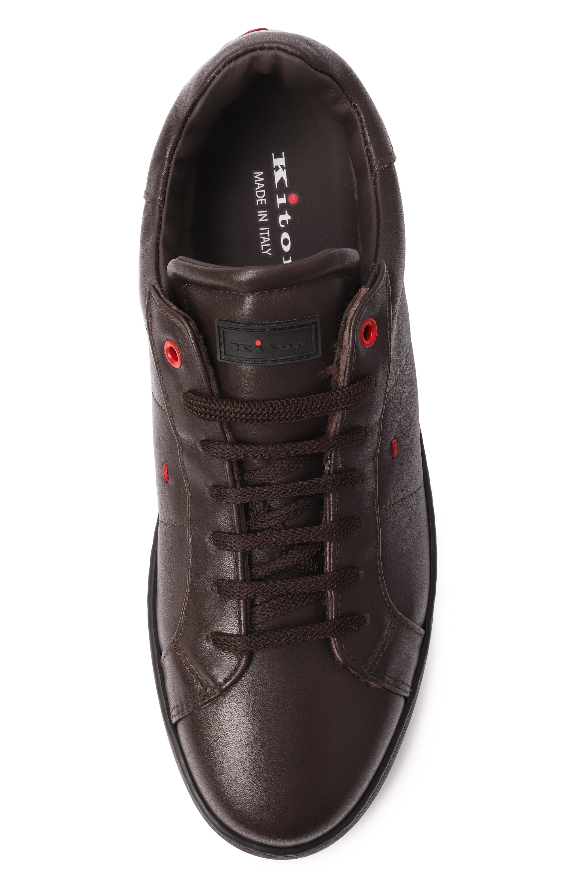 Кожаные кеды KITON, арт. USSA388N0114306, фото 6