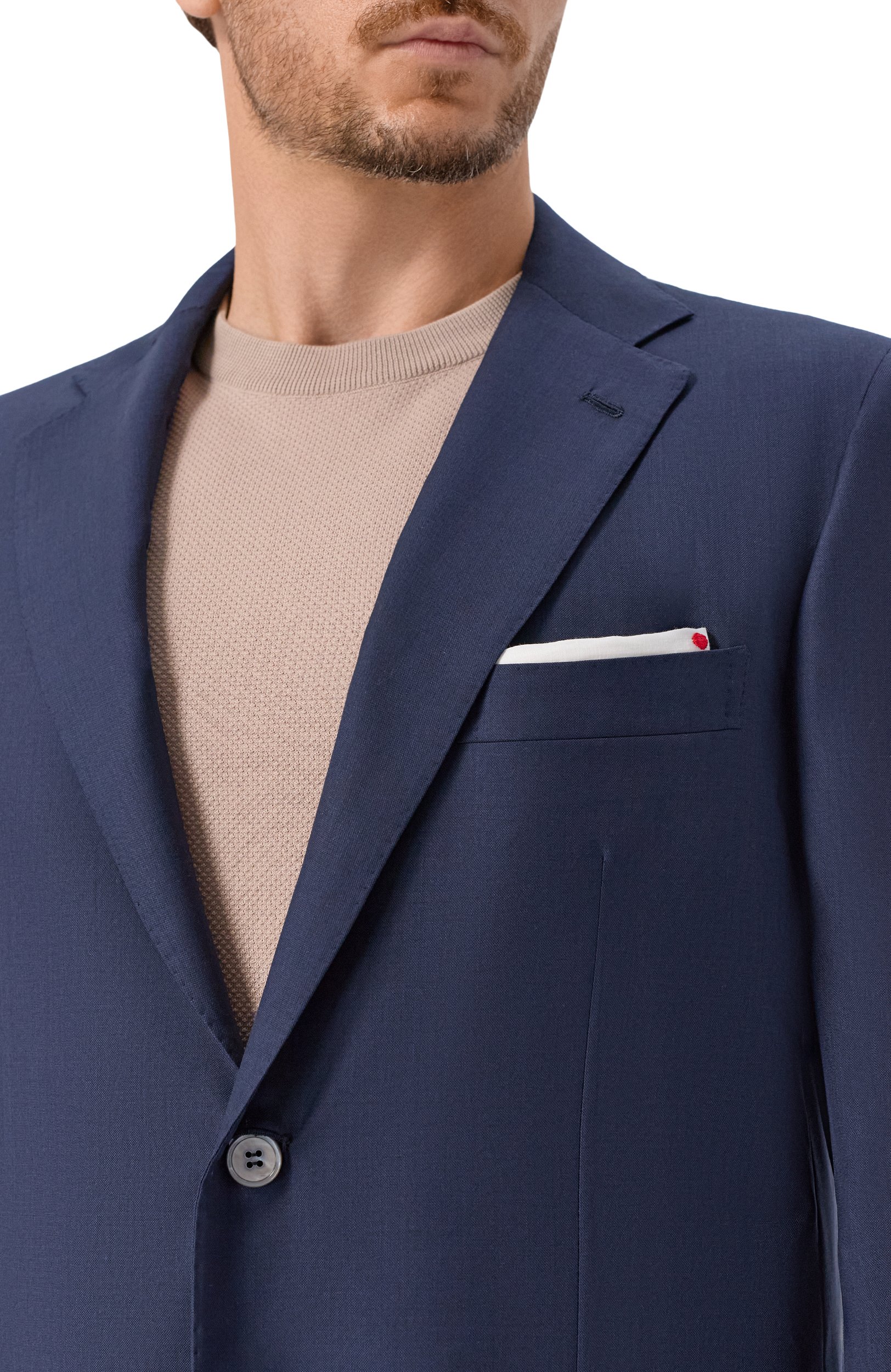 Шерстяной пиджак KITON темно-синего цвета по цене 615500 руб., арт. UG81K0982823, фото 6 Шерстяной пиджак KITON, арт. UG81K0982823, фото 6