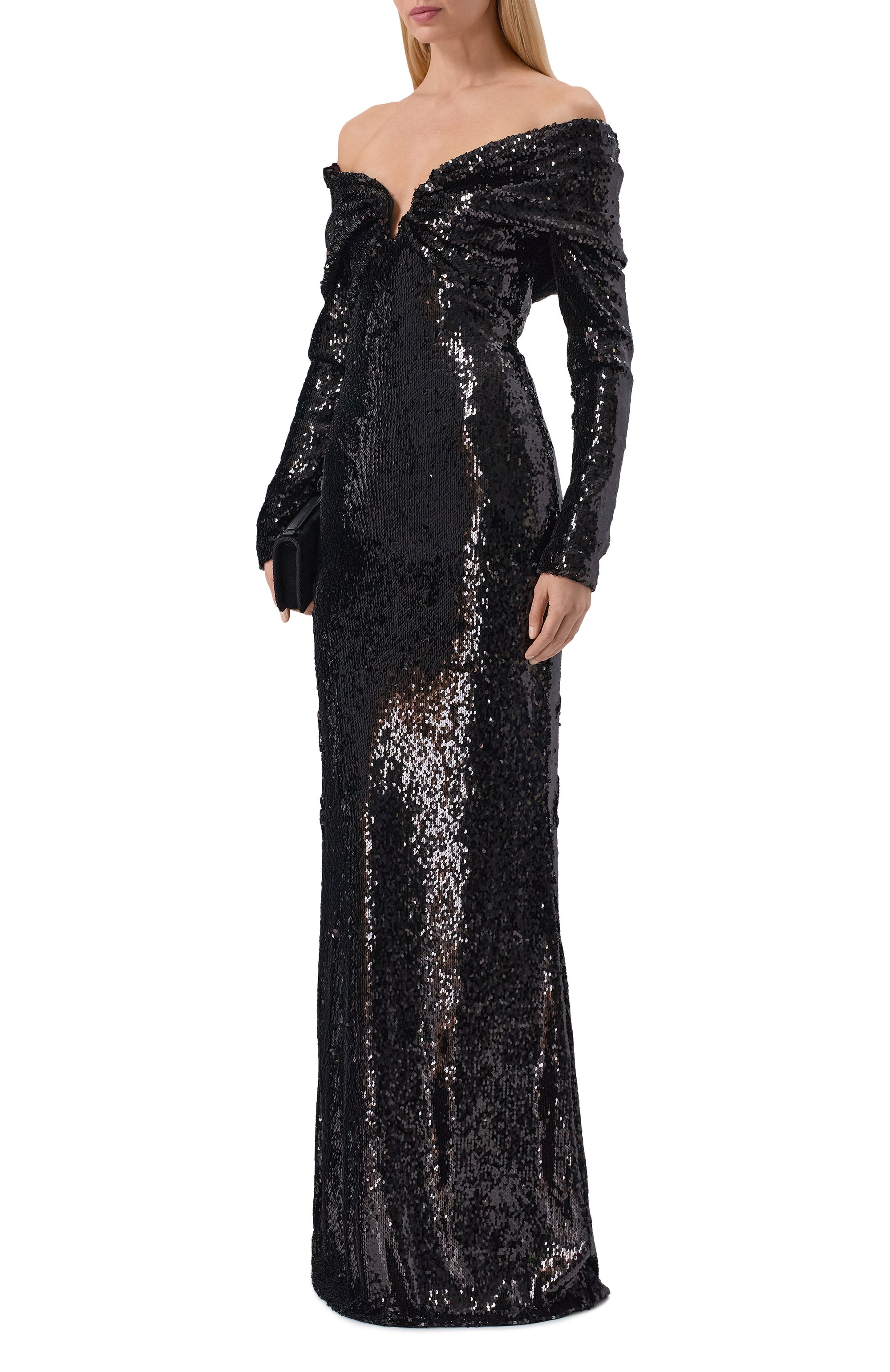 Платье с отделкой пайетками ZUHAIR MURAD, арт. FDR25352/EMSE012, фото 2