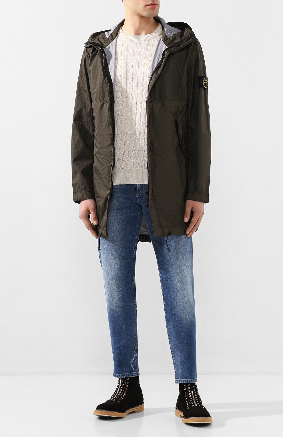 Парка STONE ISLAND хаки цвета по цене 79950 руб., арт. 721570323, фото 2 Парка STONE ISLAND, арт. 721570323, фото 2