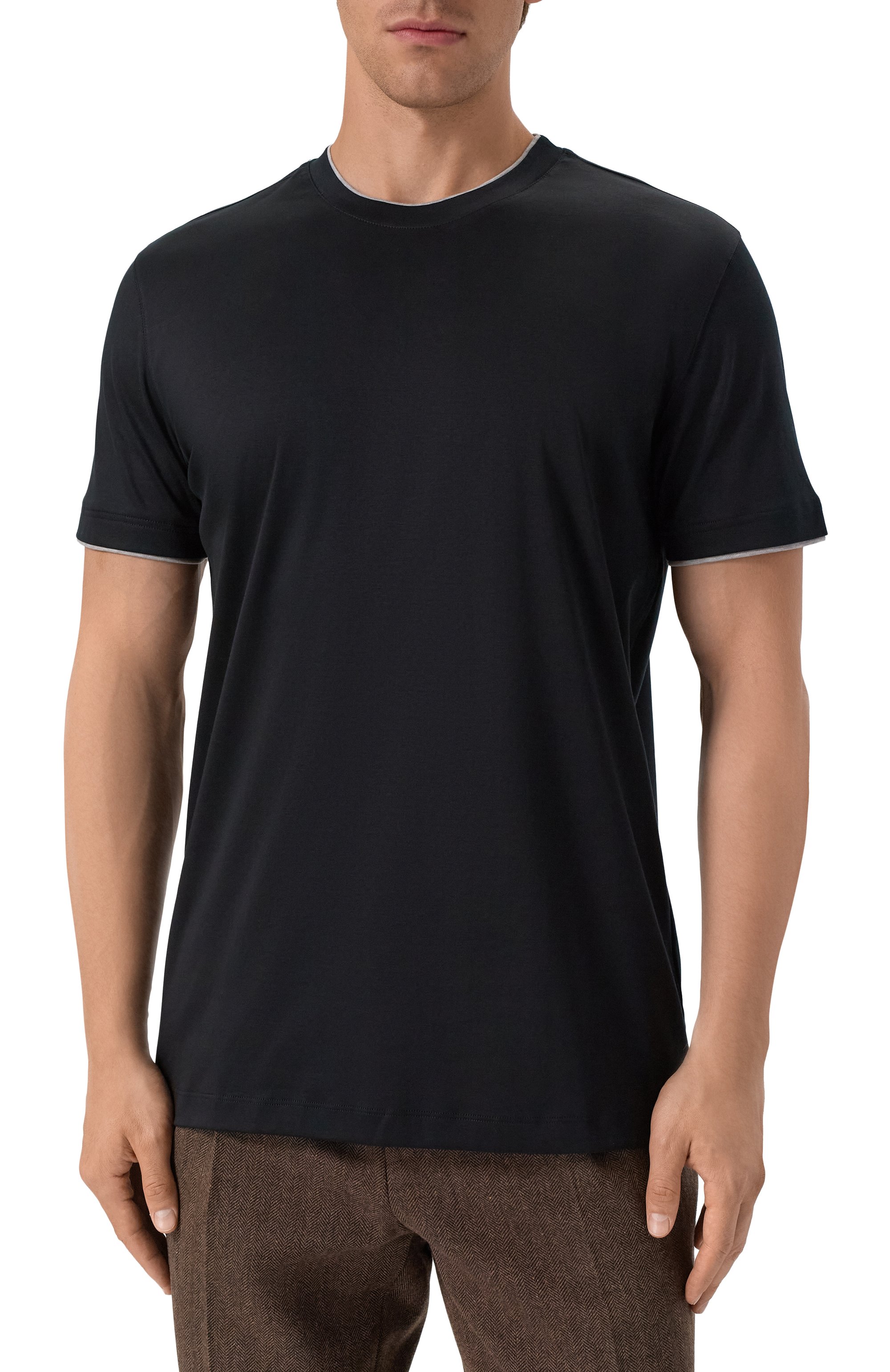 Хлопковая футболка VAN LAACK черного цвета по цене 19750 руб., арт. VL-PIL0S-F/180031, фото 3 Хлопковая футболка VAN LAACK, арт. VL-PIL0S-F/180031, фото 3