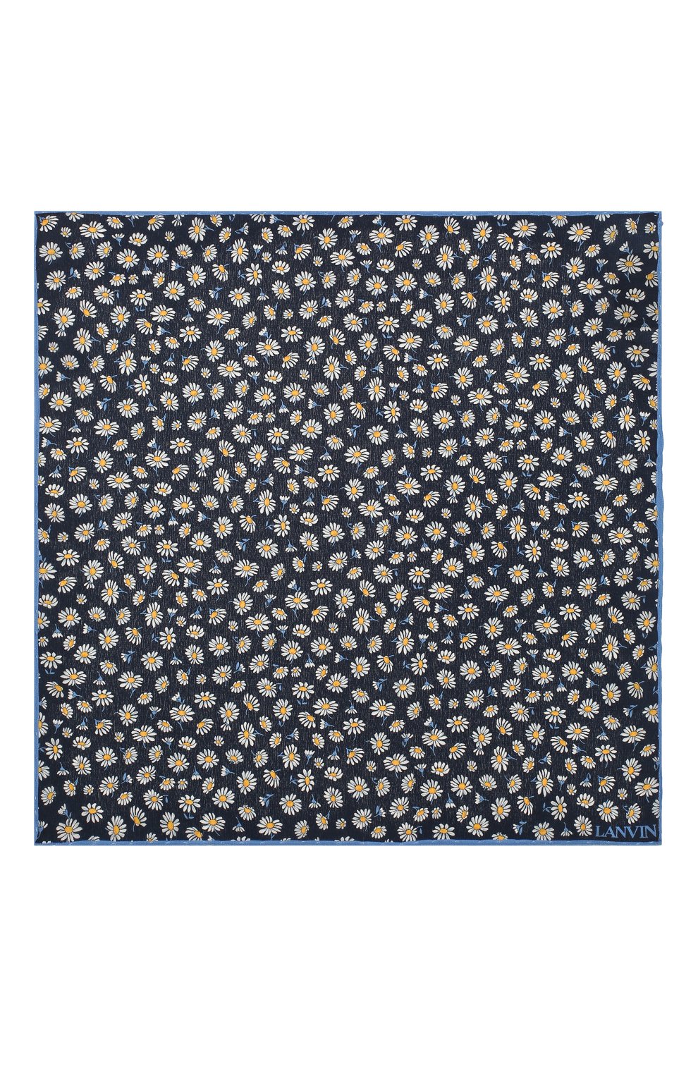 Шелковый платок LANVIN синего цвета по цене 6515 руб., арт. 2915/HANDKERCHIEF, фото 3 Шелковый платок LANVIN, арт. 2915/HANDKERCHIEF, фото 3