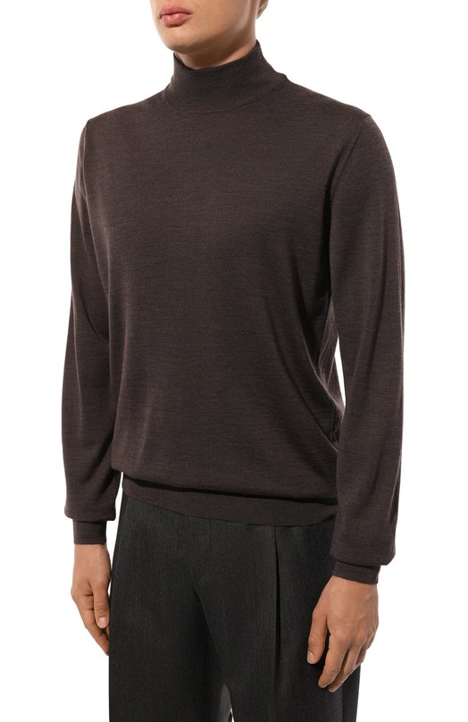 Шерстяная водолазка Corneliani 94M522-9425126 Коричневый  94M522-9425126 Фото 3