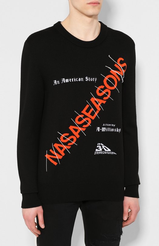 Шерстяной свитер Nasaseasons Чёрный, фото 3