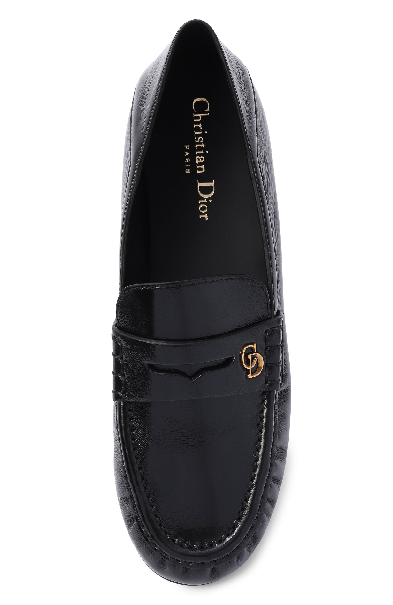 Кожаные пенни-лоферы dior time DIOR черного цвета по цене 126000 руб., арт. KDF084GPC, фото 6 Кожаные пенни-лоферы dior time DIOR, арт. KDF084GPC, фото 6
