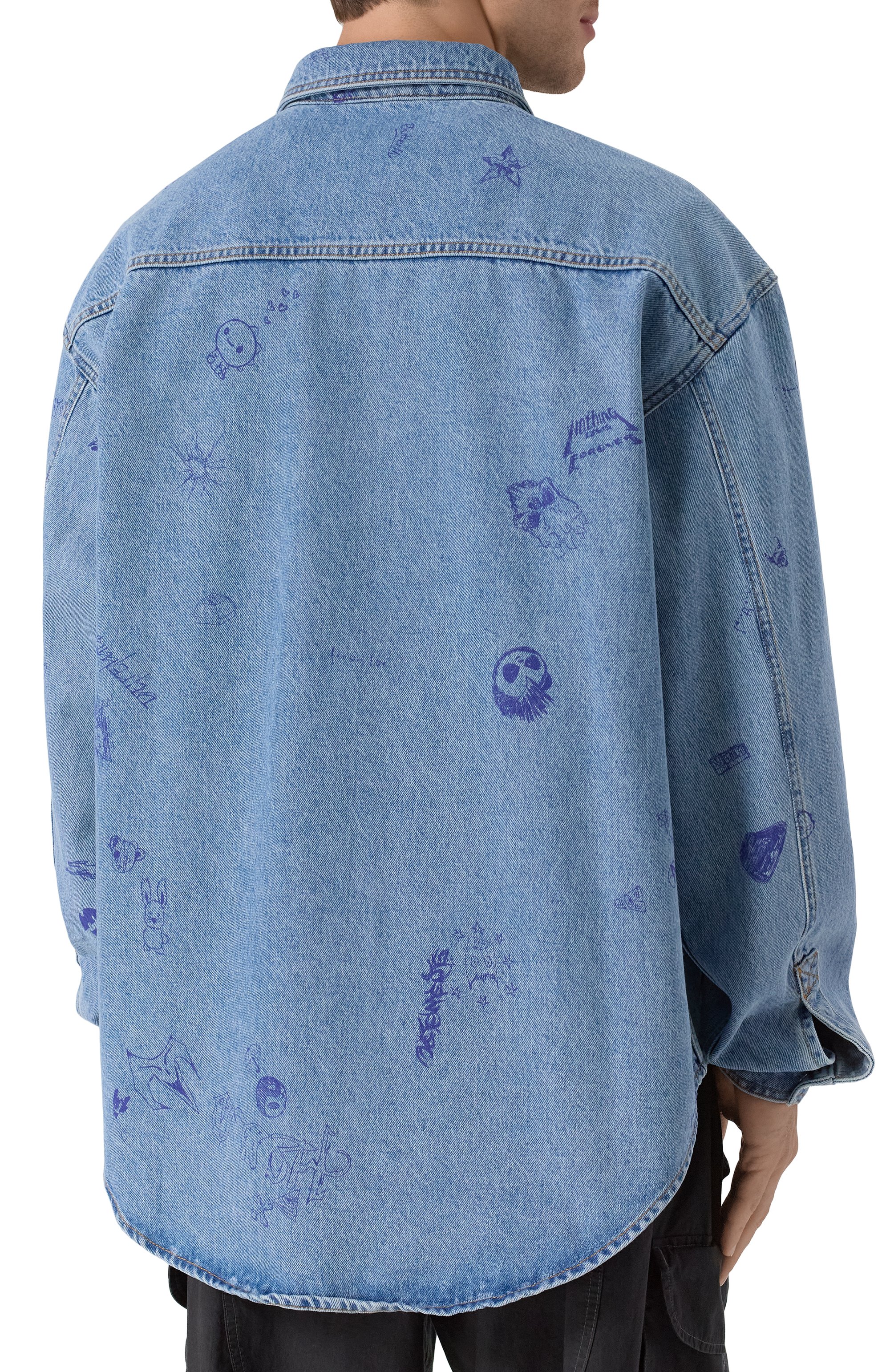 Джинсовая рубашка VETEMENTS, арт. UE54SH160N/2801 DENIM, фото 4