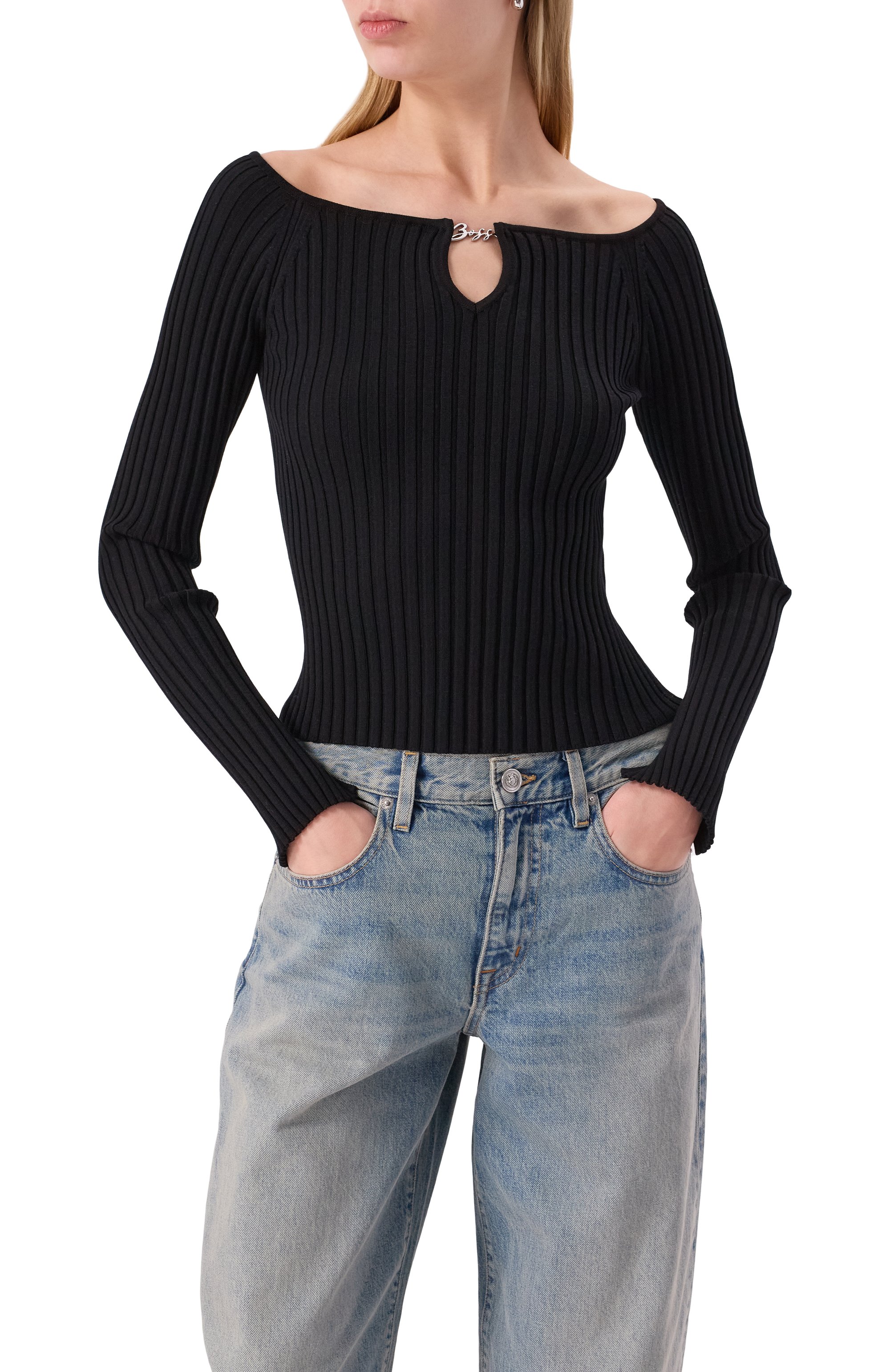 Пуловер из вискозы BOSS ORANGE, арт. 50531462, фото 3