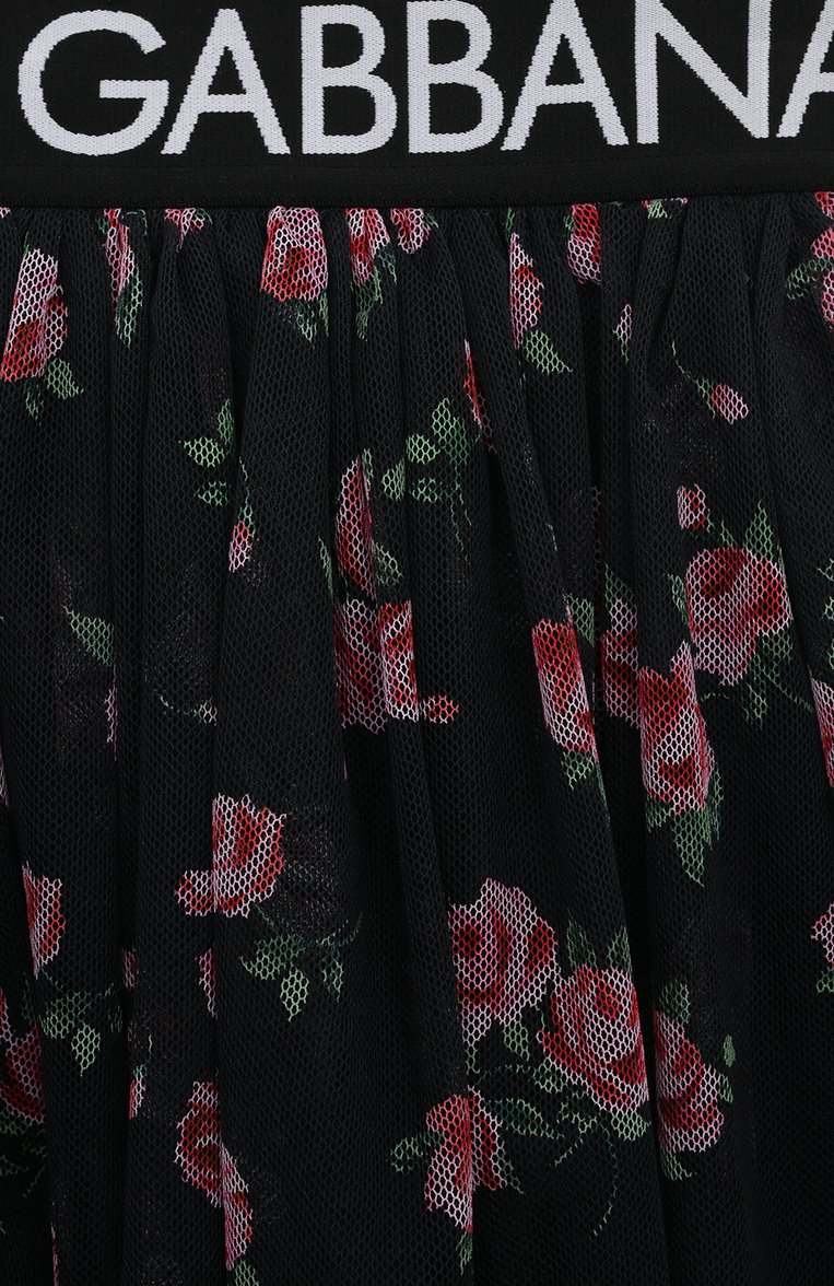 Детская юбка DOLCE & GABBANA разноцветного цвета, арт. L54I73/HS5LB/2-6 | Фото 3 (Нос: Не проставлено; Материал внешний: Хлопок, Синтетический материал; Материал подклада: Вискоза; Автоматизация состава: Проставлено)