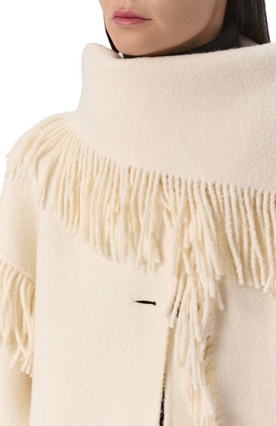 Шерстяное пальто TOTEME кремового цвета по цене 178500 руб., арт. 254-WR00242-FB0471, фото 5 Шерстяное пальто TOTEME, арт. 254-WR00242-FB0471, фото 5