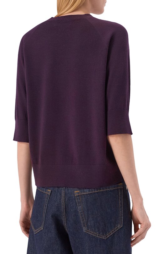 Шерстяной пуловер Dries Van Noten 131200/3700 Фиолетовый  131200/3700 Фото 4