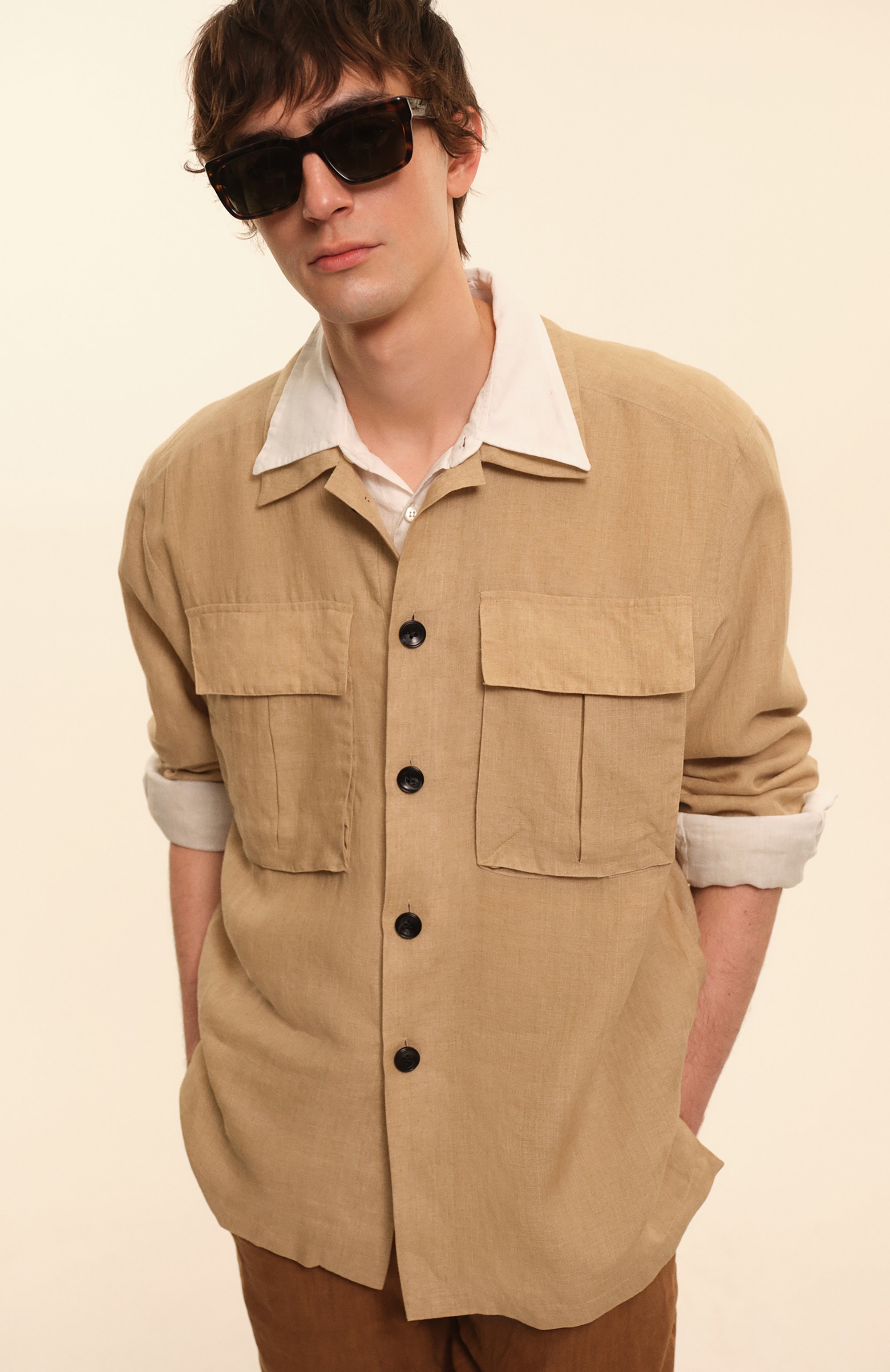 Льняная рубашка KITON, арт. UMC013H0921107, фото 7