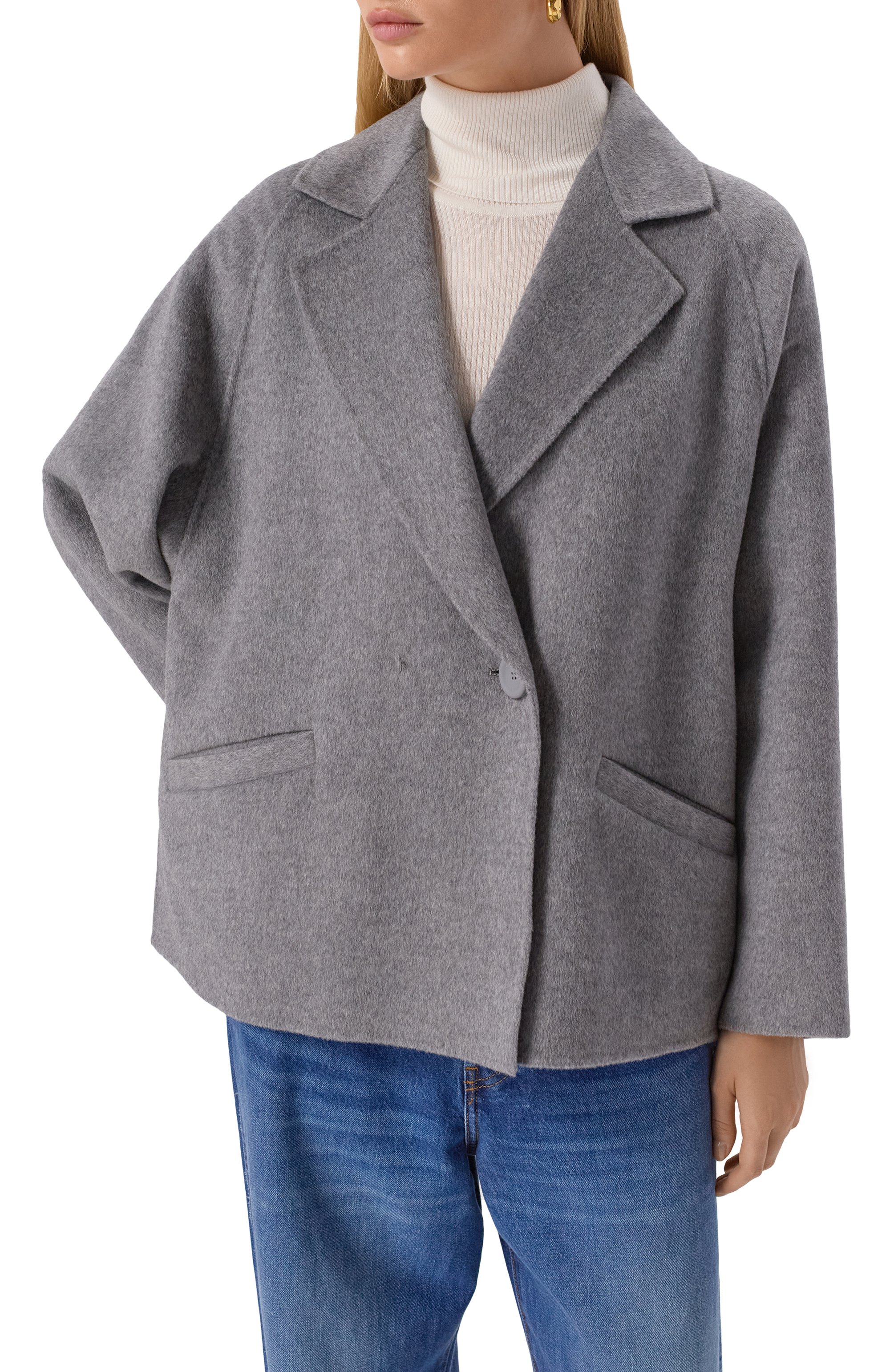 Полупальто из шерсти и кашемира MAX MARA STUDIO, арт. GUINEA, фото 3