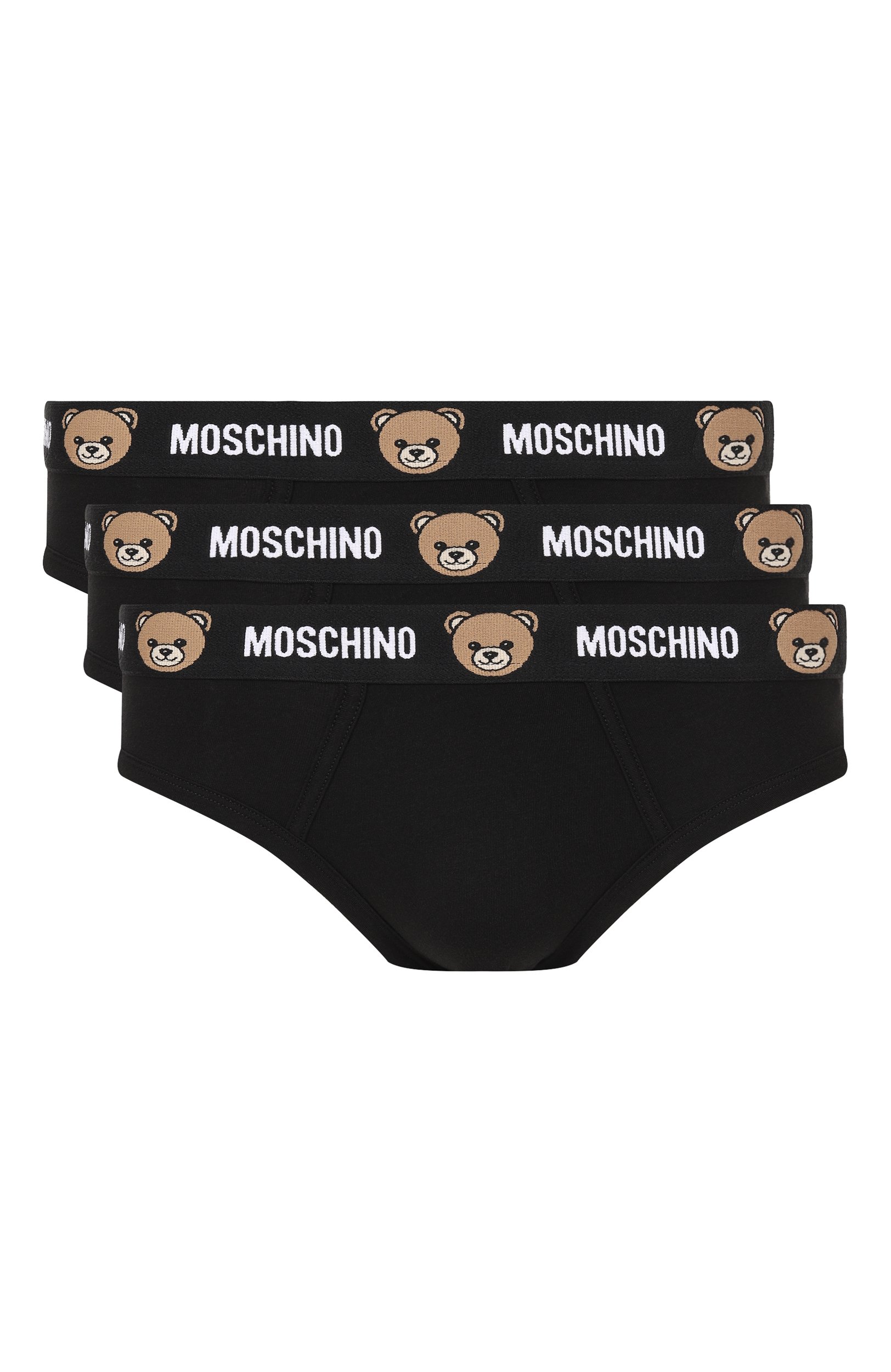 Комплект из трех брифов MOSCHINO черного цвета по цене 9950 руб., арт. A1341/4402, фото 1 Комплект из трех брифов MOSCHINO, арт. A1341/4402, фото 1