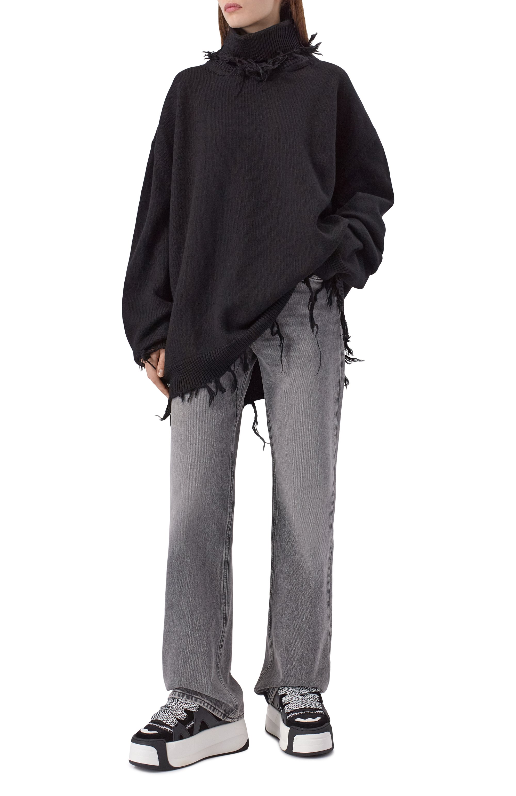 Комбинированные кеды slider NAKED WOLFE черного цвета по цене 33750 руб., арт. SLIDER/SUE, фото 3 Комбинированные кеды slider NAKED WOLFE, арт. SLIDER/SUE, фото 3