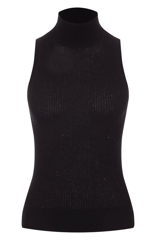 Топ из шелка и шерсти Max Mara Studio CAMP0S Чёрный CAMP0S