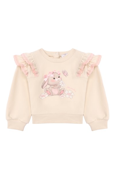 Хлопковый свитшот MONNALISA, арт. 39G607