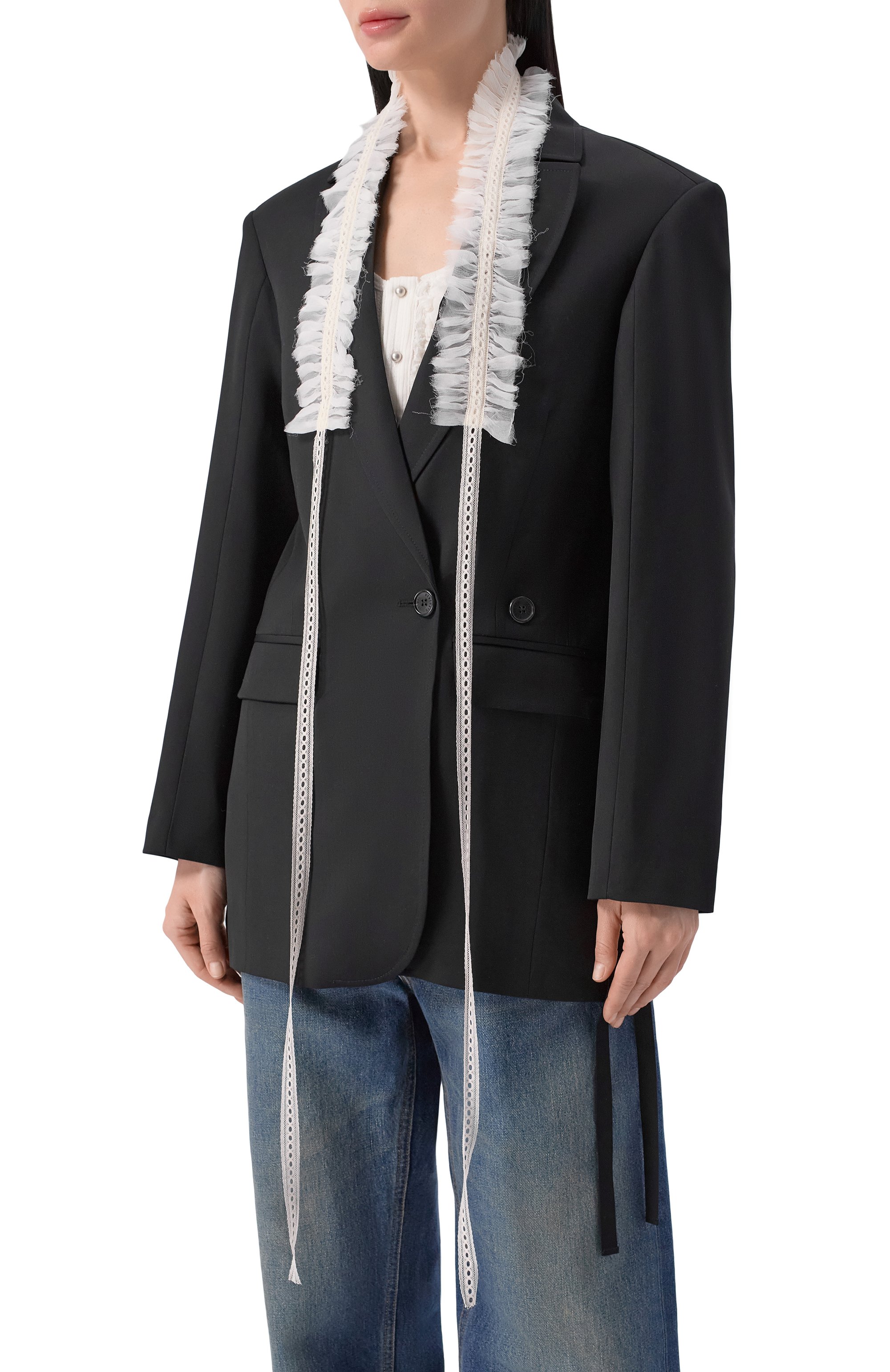 Шелковый воротник ANN DEMEULEMEESTER, арт. B0014044/FA732, фото 2