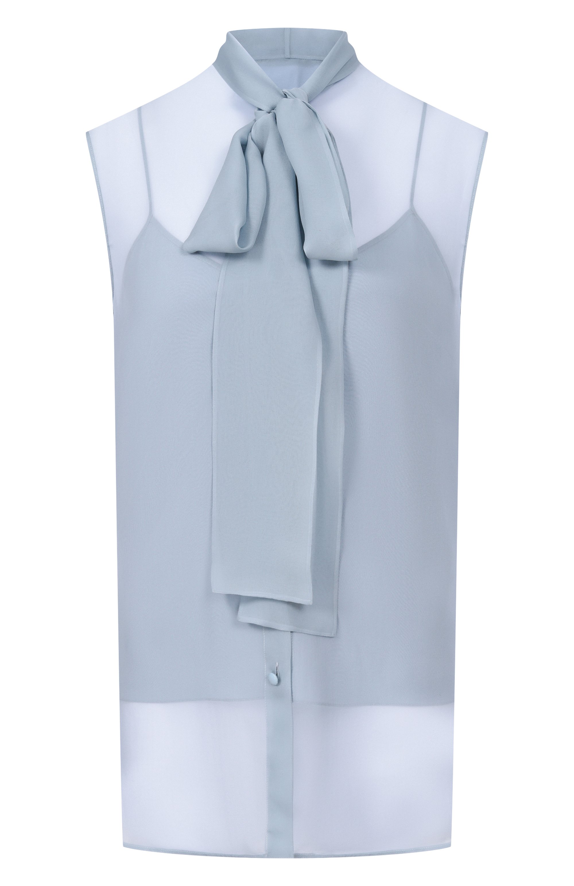 Шелковая блузка MVST голубого цвета по цене 128500 руб., арт. M26.2PW.B018/F136 CHIFF0N, фото 1 Шелковая блузка MVST, арт. M26.2PW.B018/F136 CHIFF0N, фото 1