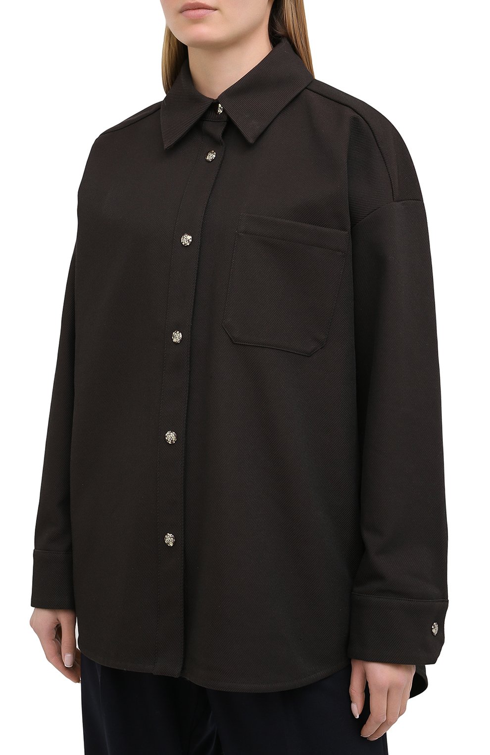 Рубашка ACNE STUDIOS коричневого цвета по цене 49300 руб., арт. AC0305, фото 3 Рубашка ACNE STUDIOS, арт. AC0305, фото 3