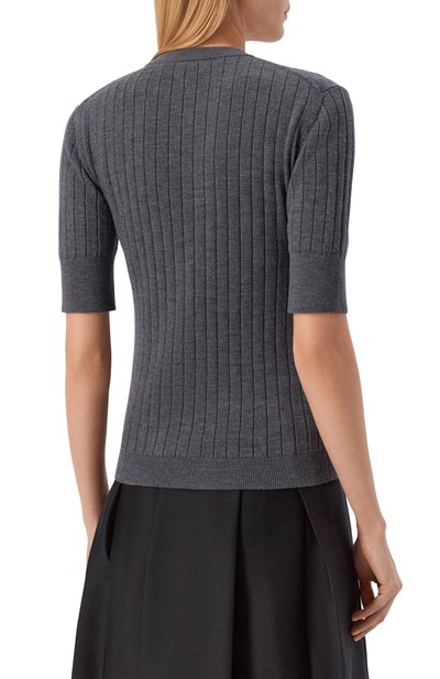 Шерстяной пуловер BOTTEGA VENETA серого цвета по цене 146500 руб., арт. 835467/V5L70, фото 4 Шерстяной пуловер BOTTEGA VENETA, арт. 835467/V5L70, фото 4