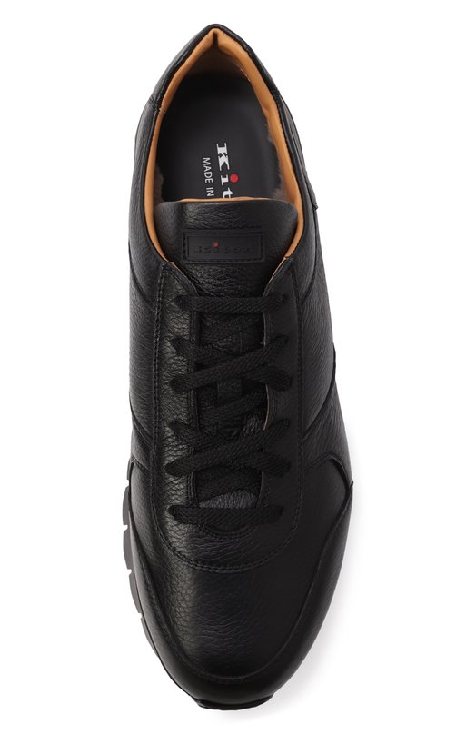 Кожаные кроссовки Kiton USSA114N0012608/M Чёрный  USSA114N0012608/M Фото 6