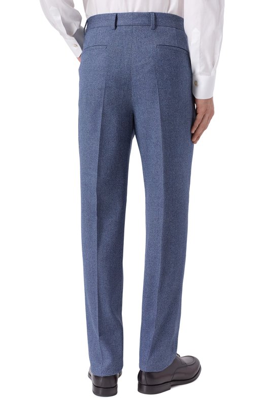 Шерстяной костюм Brunello Cucinelli MV414LDWH Голубой  MV414LDWH Фото 5