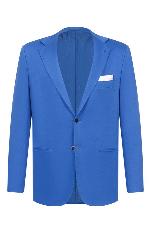 Хлопковый пиджак Kiton UG81H07715 Синий UG81H07715