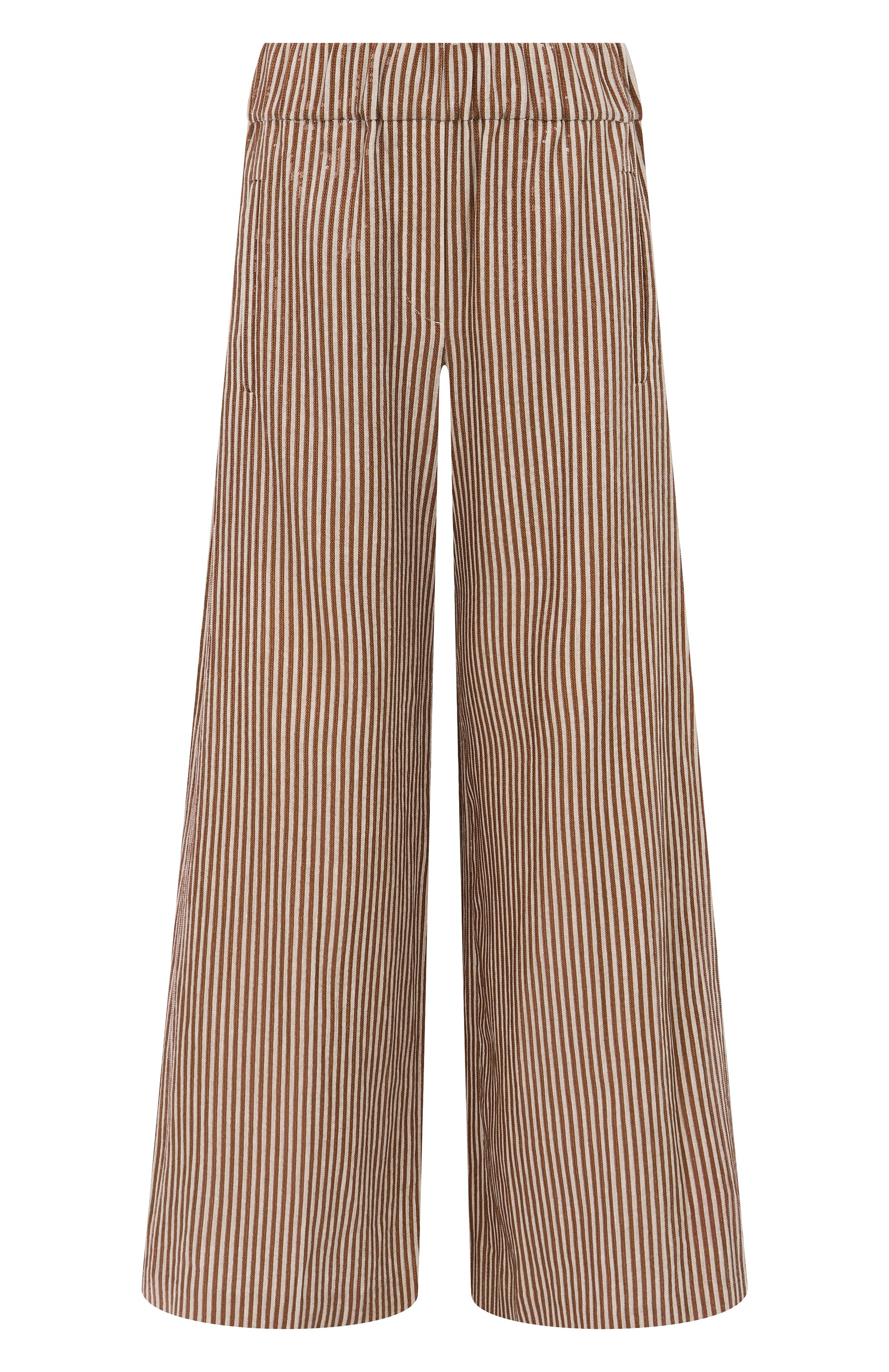 Льняные брюки с отделкой пайетками BRUNELLO CUCINELLI, арт. MM633P8897, фото 1