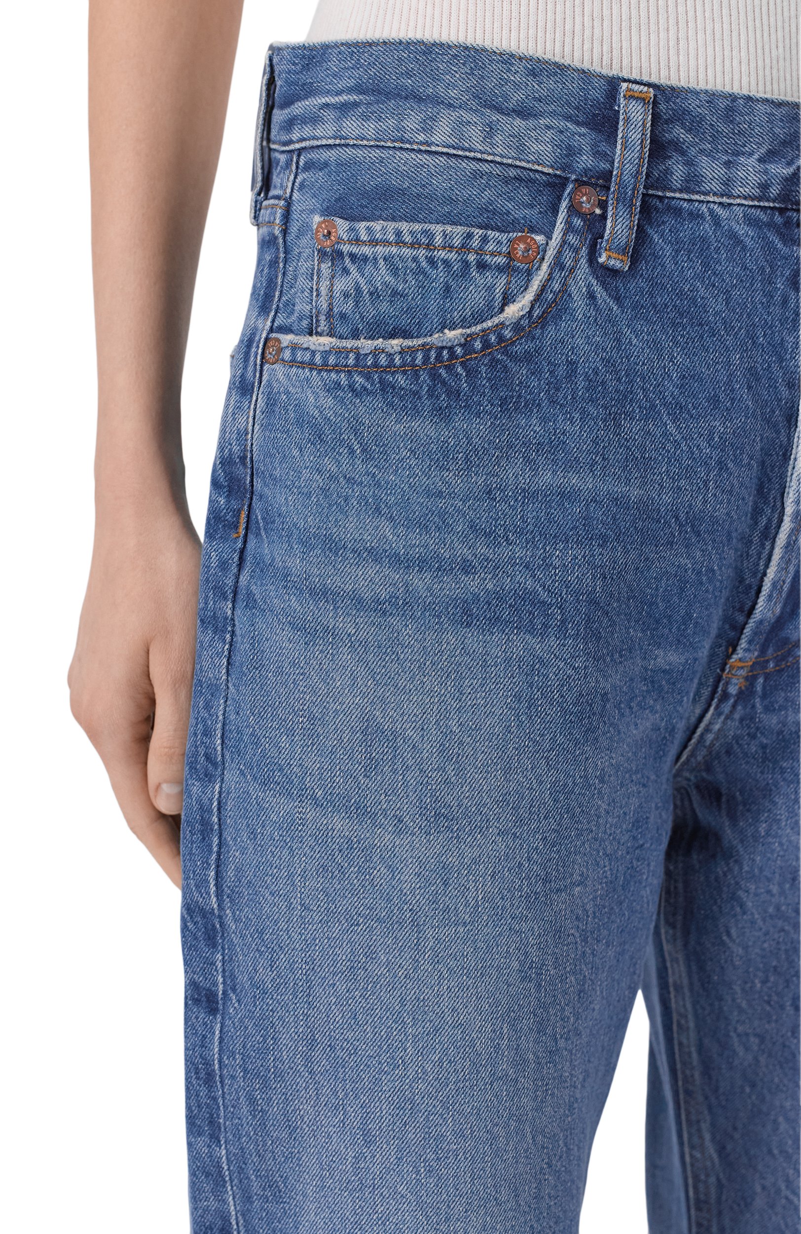 Джинсы 90’s pinch waist AGOLDE синего цвета по цене 43500 руб., арт. A1541765, фото 5 Джинсы 90’s pinch waist AGOLDE, арт. A1541765, фото 5