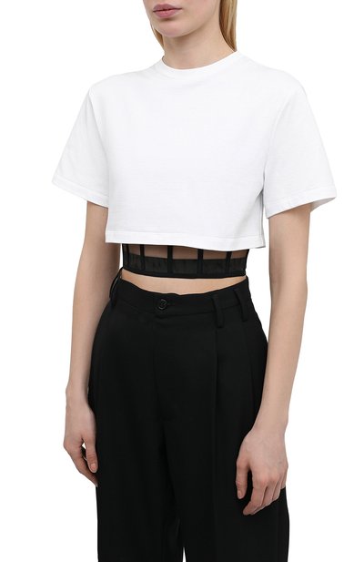 Хлопковая футболка ALEXANDER MCQUEEN, арт. 653743/QLAA6, фото 3