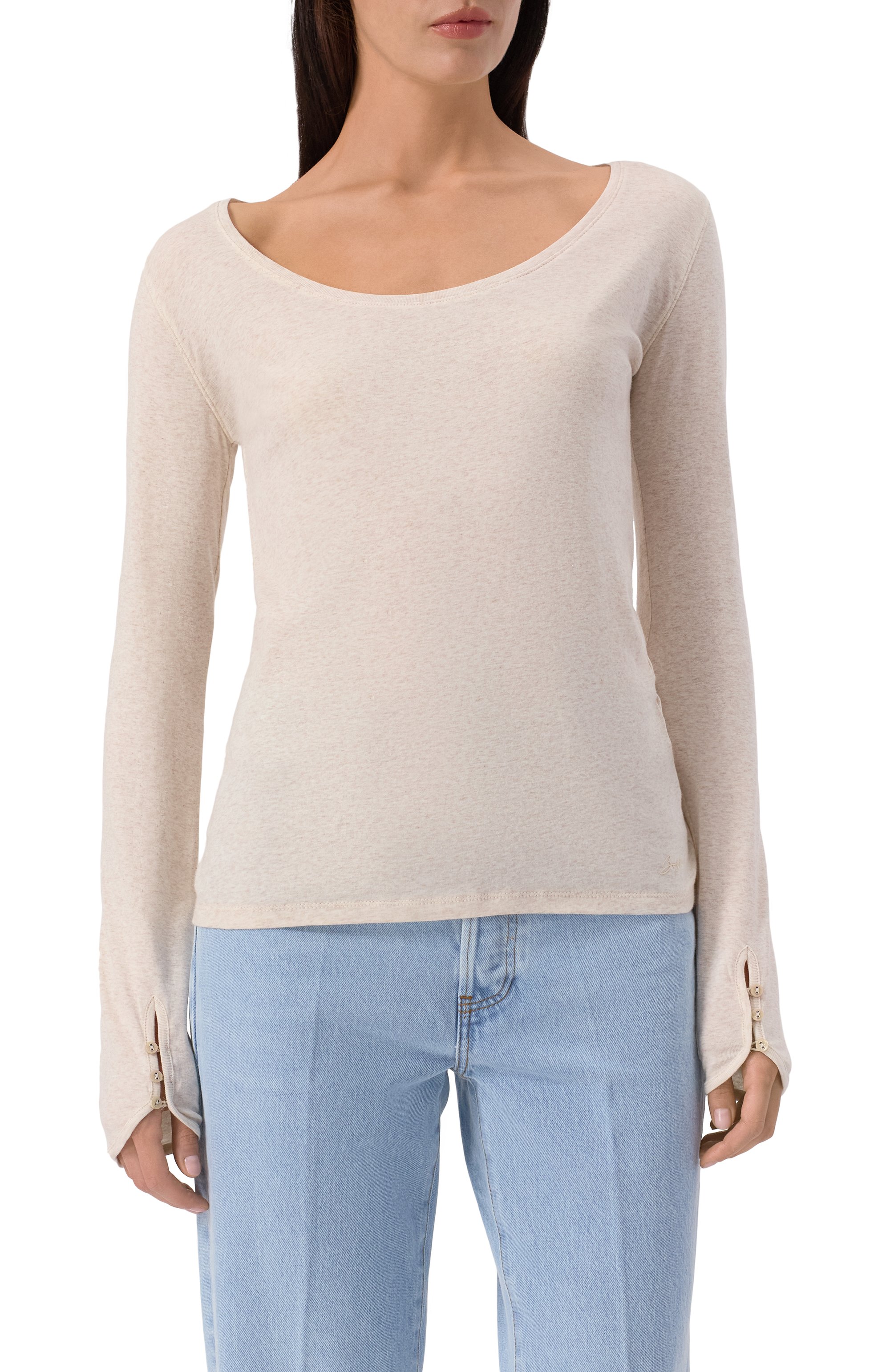 Лонгслив из хлопка и вискозы BOSS ORANGE, арт. 50542107, фото 3