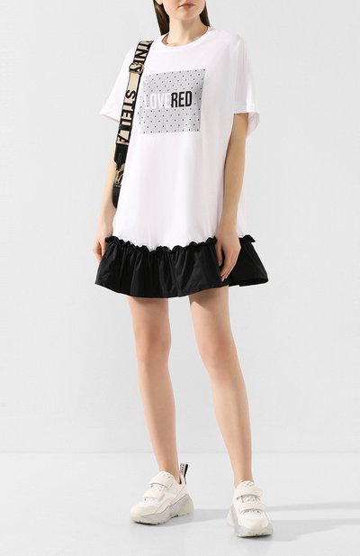 Хлопковое платье REDVALENTINO черно-белого цвета по цене 17050 руб., арт. TR3MJ04L/518, фото 2 Хлопковое платье REDVALENTINO, арт. TR3MJ04L/518, фото 2