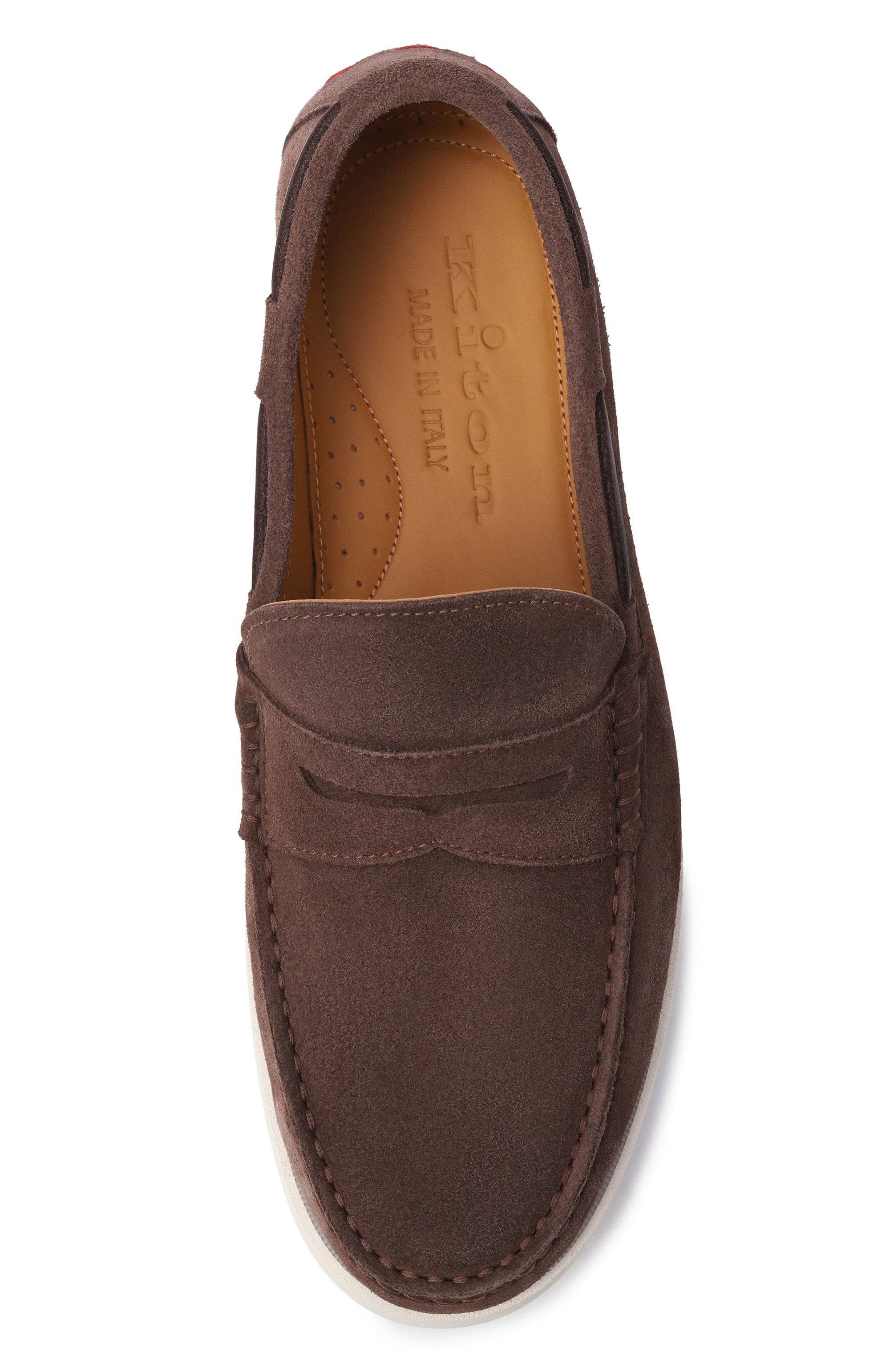 Замшевые пенни-лоферы KITON, арт. USSA265N00108, фото 5