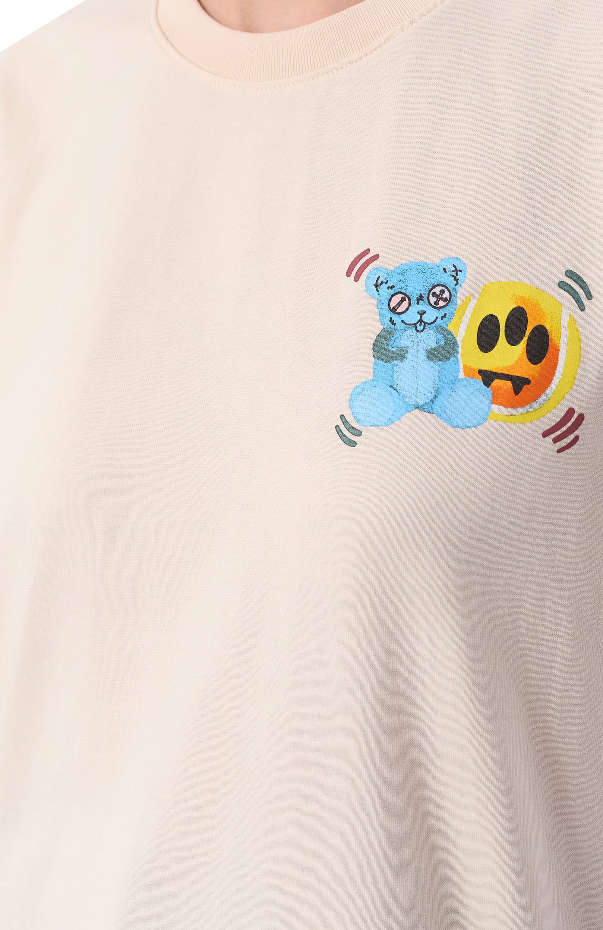 Хлопковая футболка BARROW кремового цвета по цене 11400 руб., арт. S5BWW0TH058, фото 5 Хлопковая футболка BARROW, арт. S5BWW0TH058, фото 5