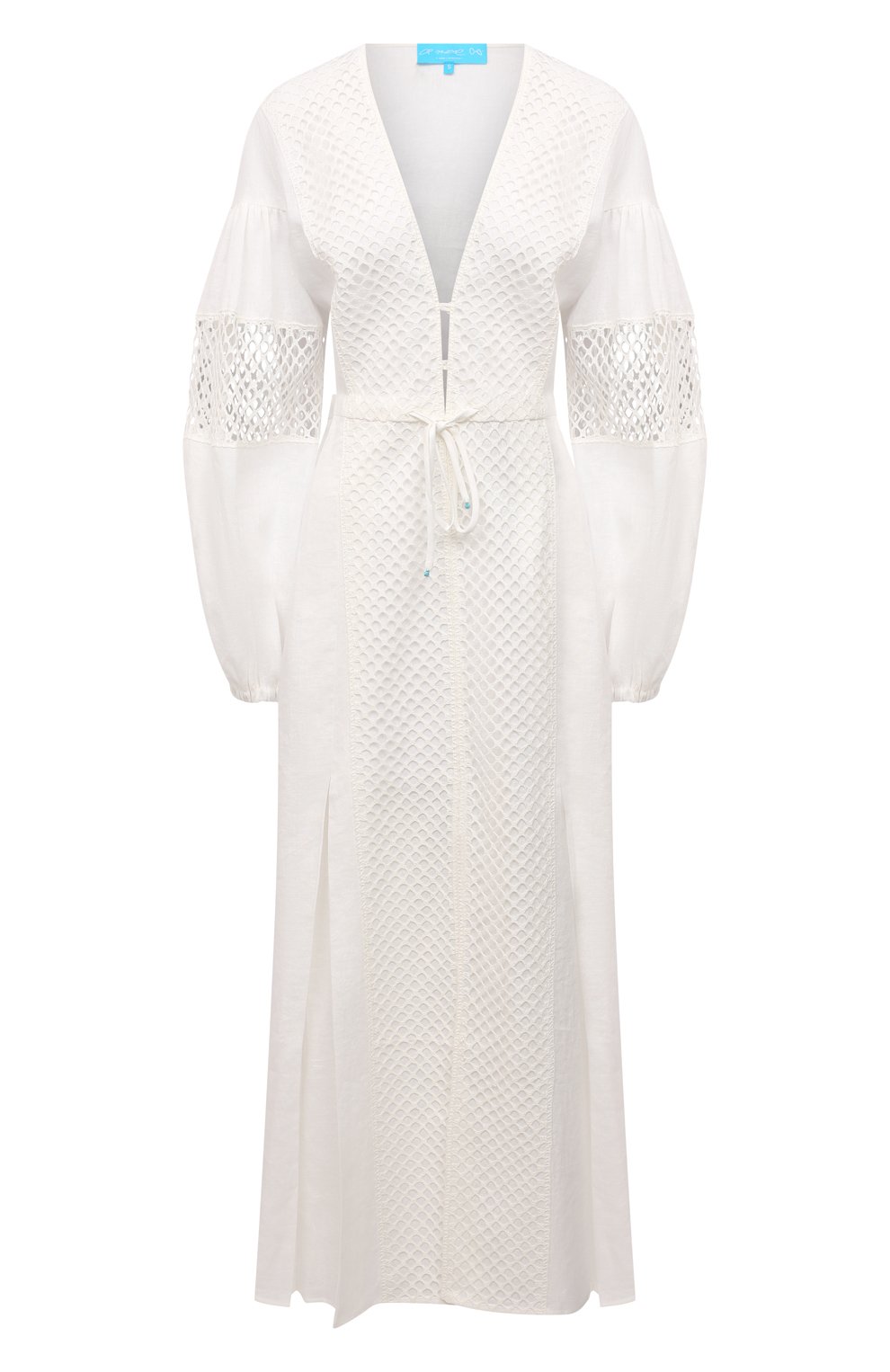 Льняное платье A MERE CO белого цвета по цене 63200 руб., арт. AMC-RSS22-012WW, фото 1 Льняное платье A MERE CO, арт. AMC-RSS22-012WW, фото 1