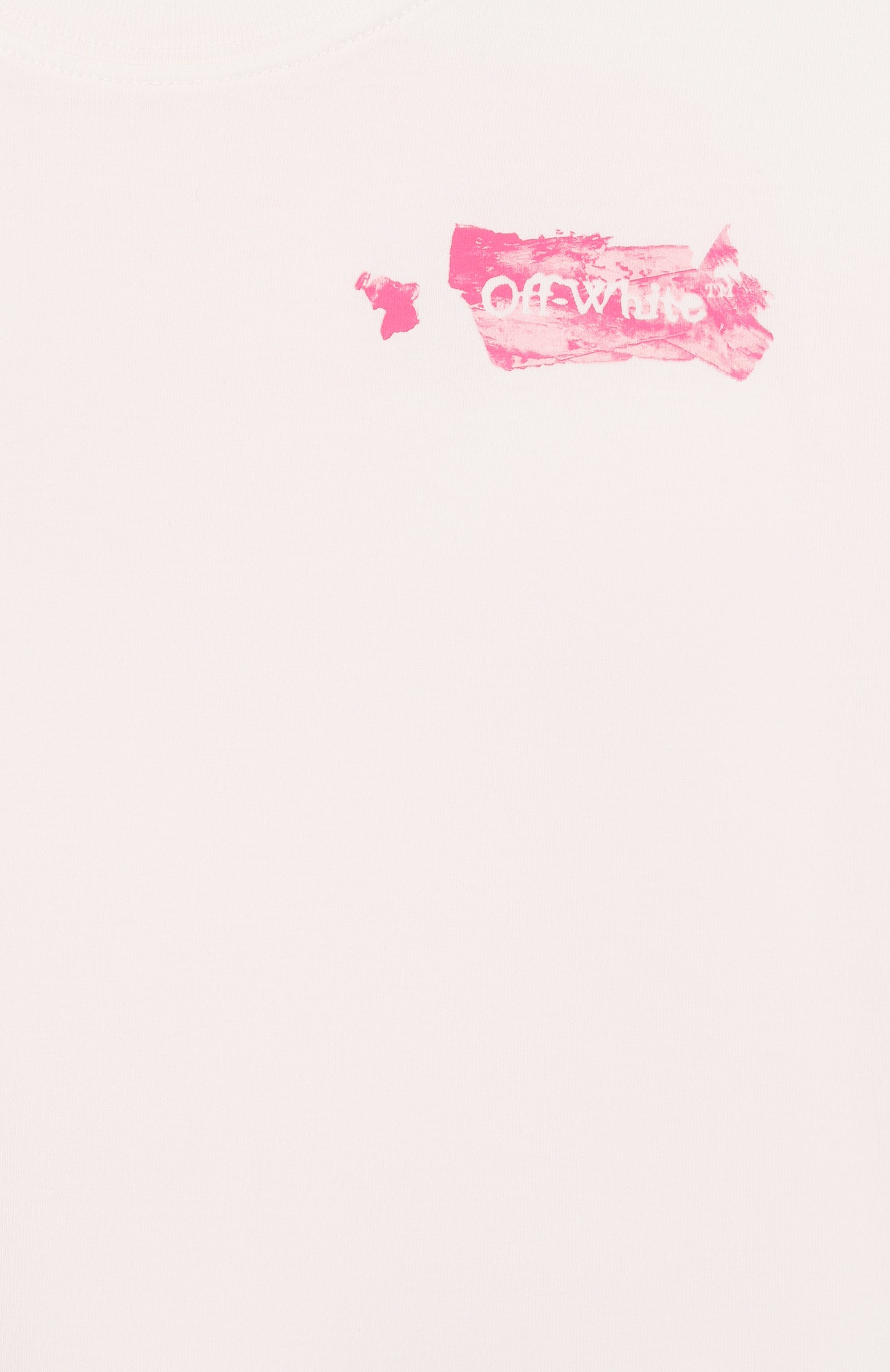 Хлопковая футболка OFF-WHITE молочного цвета по цене 24200 руб., арт. 0GAA001F25JER006/12+, фото 3 Хлопковая футболка OFF-WHITE, арт. 0GAA001F25JER006/12+, фото 3