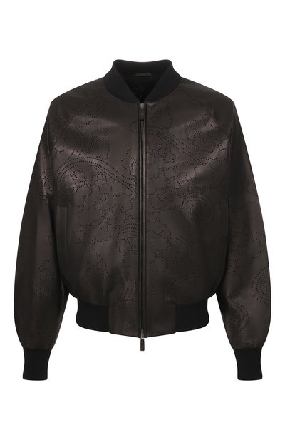 Мужской кожаный бомбер GIORGIO ARMANI, арт. GM003286/AF25013