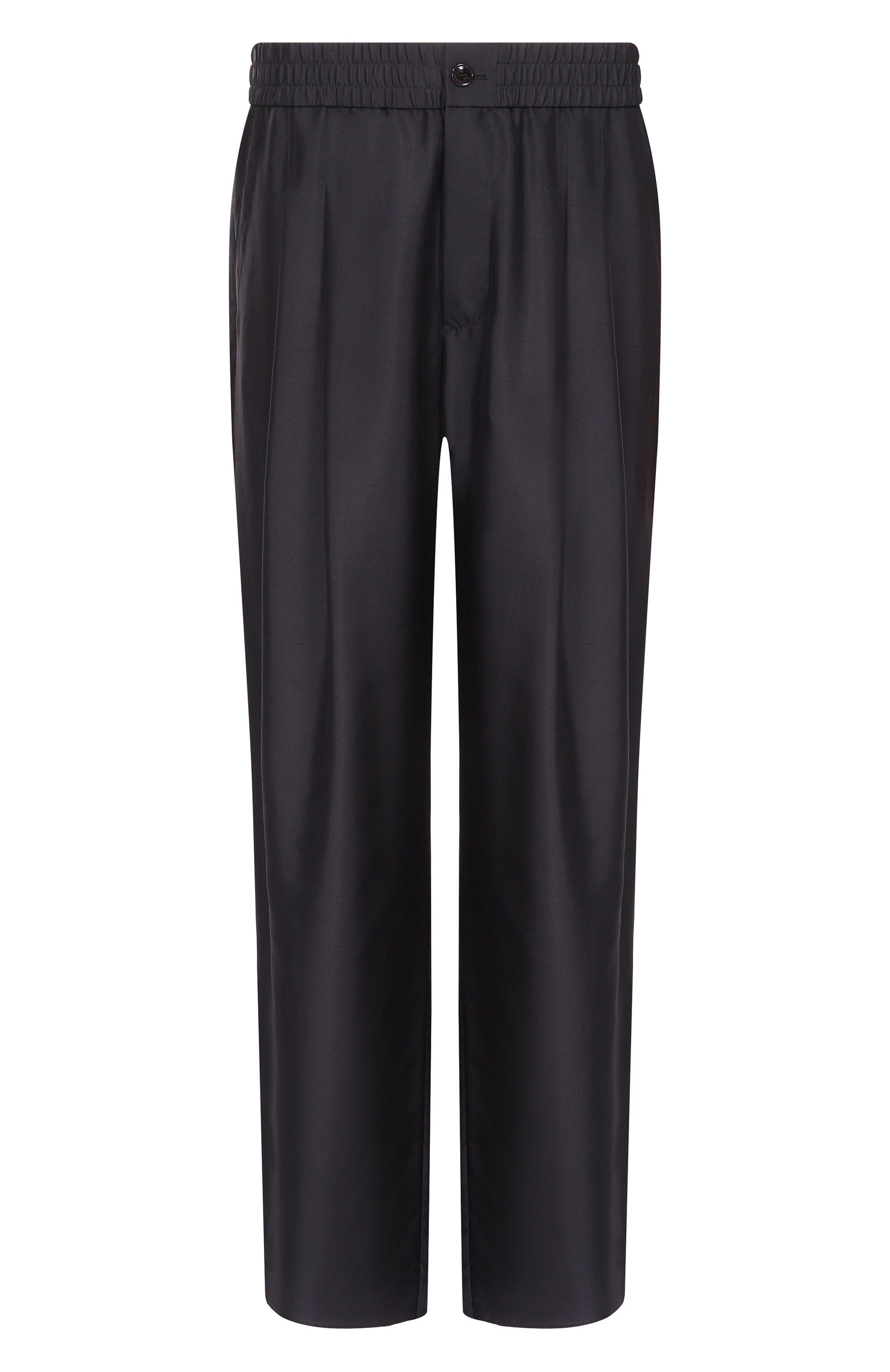 Шелковые брюки GIORGIO ARMANI черного цвета по цене 184500 руб., арт. GM003380/TE21016, фото 1 Шелковые брюки GIORGIO ARMANI, арт. GM003380/TE21016, фото 1