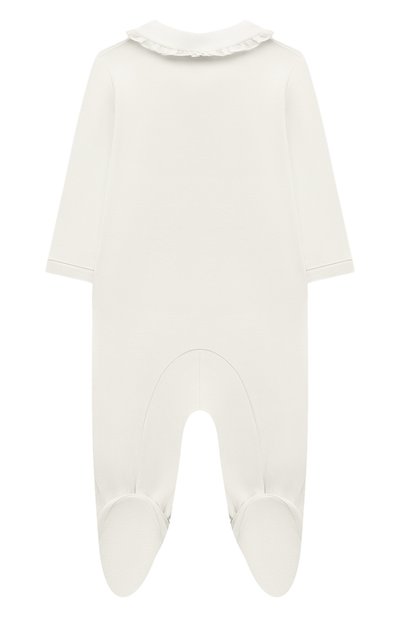 Хлопковый комбинезон MONNALISA белого цвета по цене 9380 руб., арт. 350200, фото 2 Хлопковый комбинезон MONNALISA, арт. 350200, фото 2