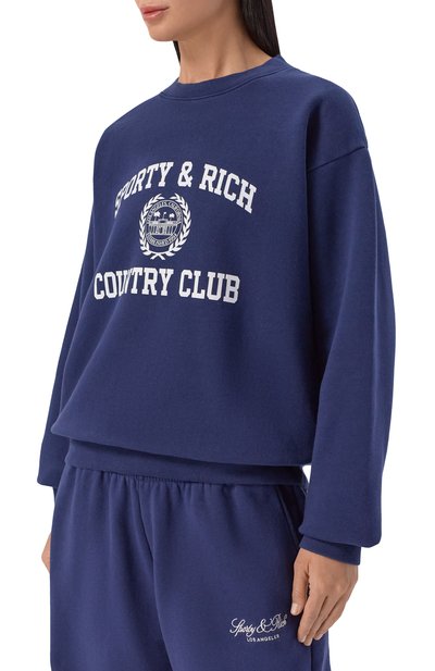 Хлопковый свитшот SPORTY AND RICH, арт. ST09876218BL106, фото 3