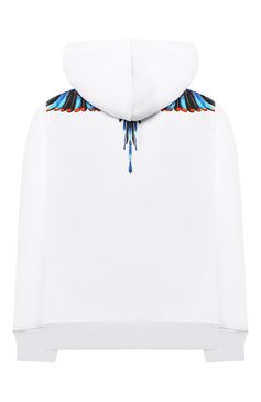 Детский хлопковая толстовка MARCELO BURLON KIDS OF MILAN белого цвета, арт. CBBE001F21FLE005 | Фото 2 (Материал внешний: Хлопок; Рукава: Длинные; Мальчики Кросс-КТ: Толстовка-одежда; Драгоценные камни: Проставлено; Материал сплава: Проставлено; Ростовка �одежда: 10 - 11 лет | 140 - 146см, 6 лет | 116 см, 8 лет | 128 см)
