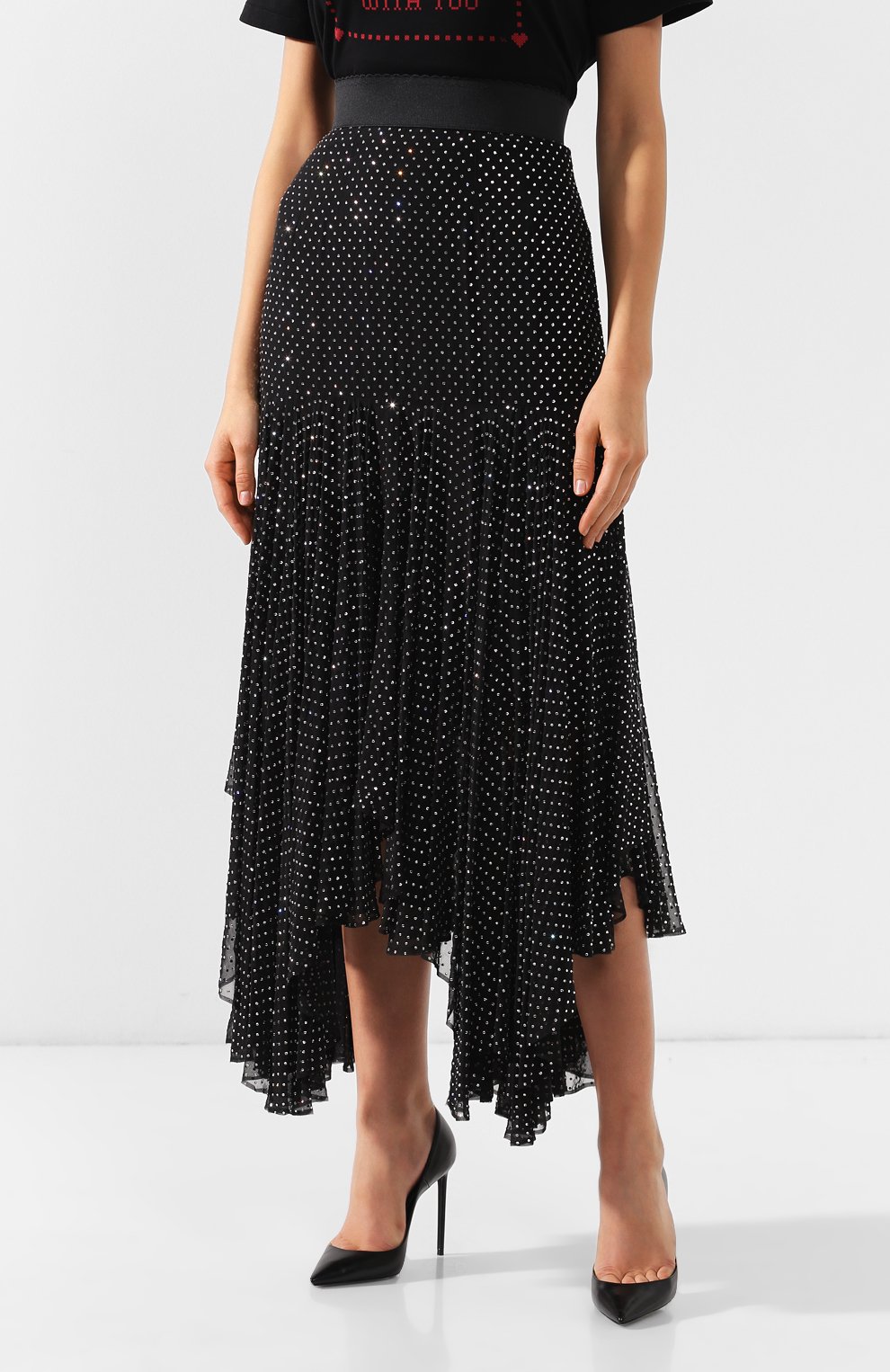 Шелковая юбка с декоративной отделкой DOLCE & GABBANA, арт. F4BHBZ/GD02U, фото 3