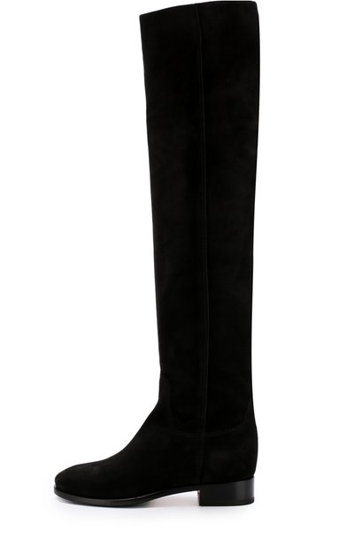 Замшевые ботфорты на низком каблуке SANTONI, арт. WSEH57519BJ2GAEAN01, фото 3