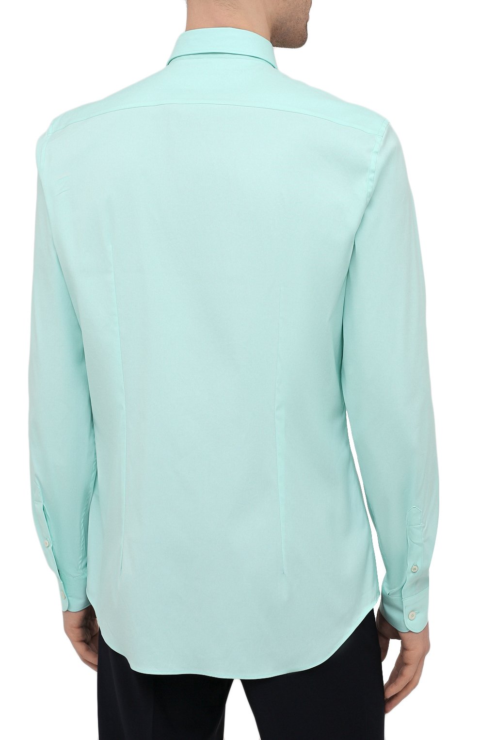 Хлопковая рубашка PRADA зеленого цвета по цене 65000 руб., арт. UCN122-F62-F064W-172, фото 4 Хлопковая рубашка PRADA, арт. UCN122-F62-F064W-172, фото 4