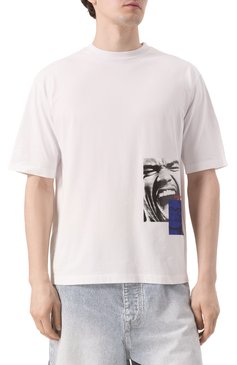 Мужская хлопковая футболка DSQUARED2 белого цвета, арт. S71GD1537/D20020 | Фото 3 (Длина (для топов): Стандартные; Материал внешний: Хлопок; Рукава: Короткие; Принт: С принтом; Стили: Спорт-шик; Мужское Кросс-КТ: Футболка-одежда)
