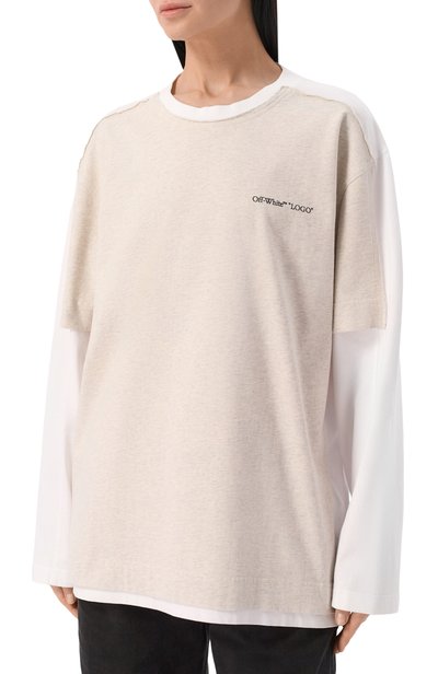 Хлопковая лонгслив OFF-WHITE, арт. 2FB00565T, фото 3
