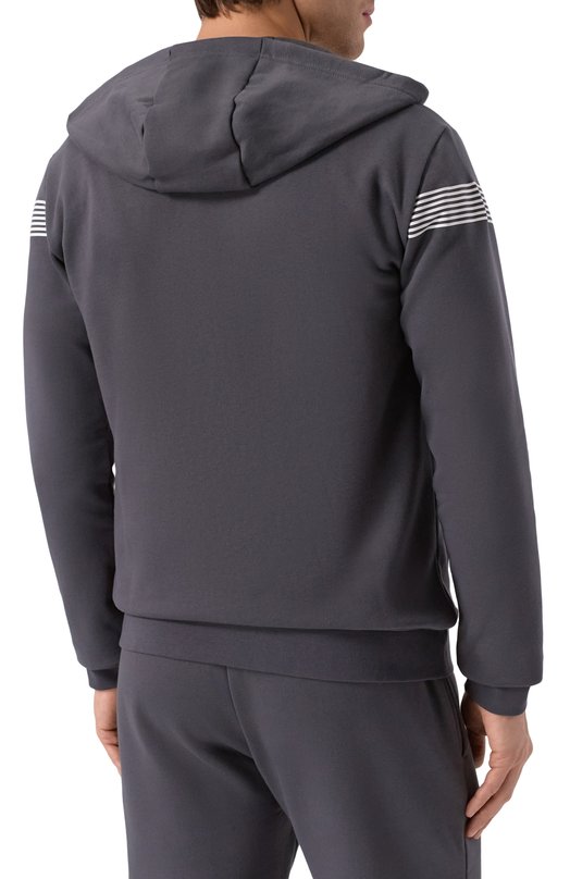 Хлопковый спортивный костюм EA7 7M000967/AF10377 Серый  7M000967/AF10377 Фото 3