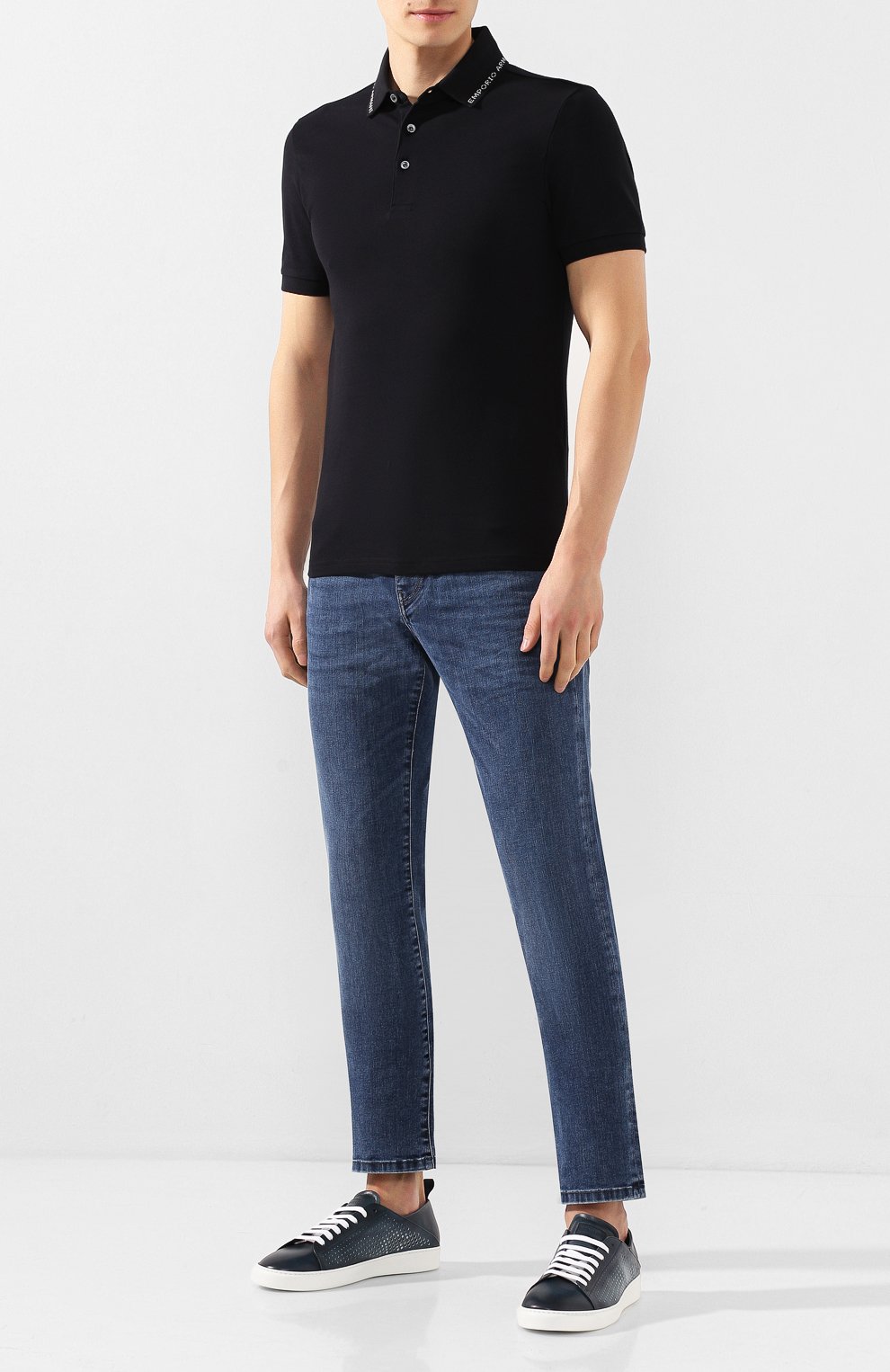 Хлопковое поло EMPORIO ARMANI, арт. 3H1FL9/1JPTZ, фото 2